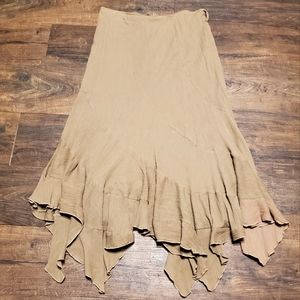 Vintage Faded Glory 8 Fairy Midi Skirt 100% Cotton Taupe Womens